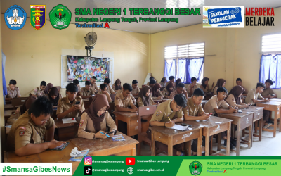 SMAN 1 Terbanggi Besar Gelar Latihan Asesmen Sekolah Berbasis CBT Menggunakan HP dan Tab Sekolah